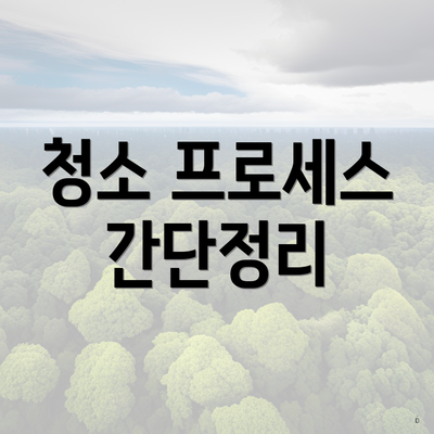 청소 프로세스 간단정리