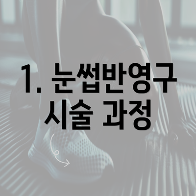 1. 눈썹반영구 시술 과정