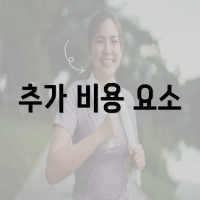 추가 비용 요소