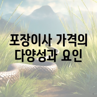 포장이사 가격의 다양성과 요인