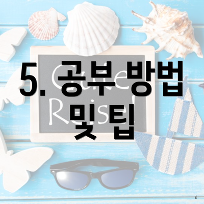 5. 공부 방법 및 팁
