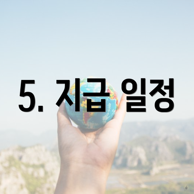 5. 지급 일정