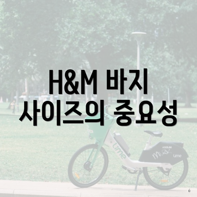 H&M 바지 사이즈의 중요성