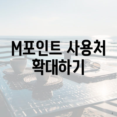 M포인트 사용처 확대하기