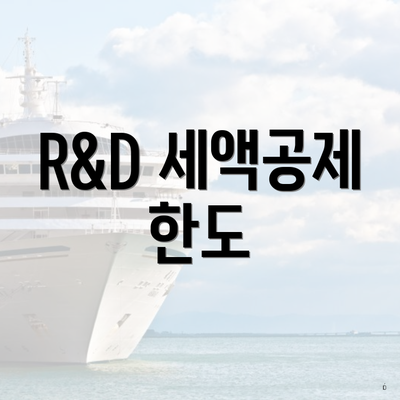 R&D 세액공제 한도