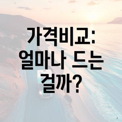 가격비교: 얼마나 드는 걸까?