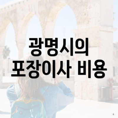 광명시의 포장이사 비용