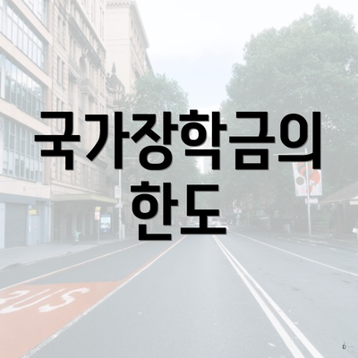 국가장학금의 한도