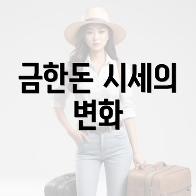 금한돈 시세의 변화