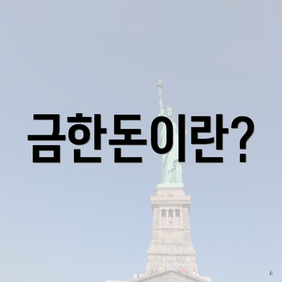 금한돈이란?