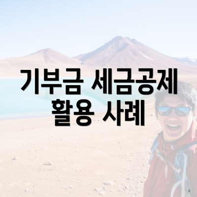 기부금 세금공제 활용 사례