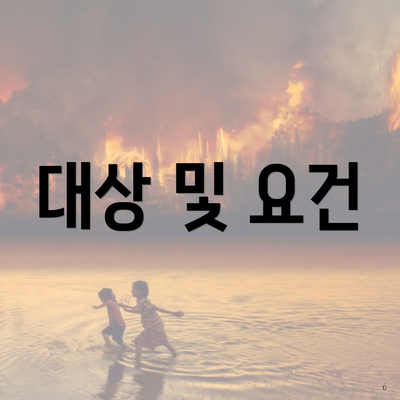 대상 및 요건