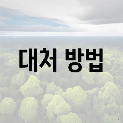 대처 방법