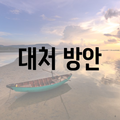 대처 방안