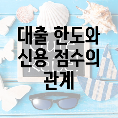 대출 한도와 신용 점수의 관계