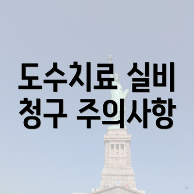 도수치료 실비 청구 주의사항