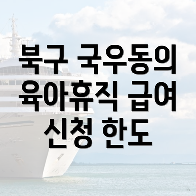 북구 국우동의 육아휴직 급여 신청 한도