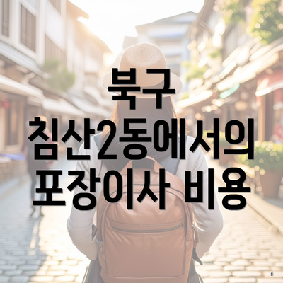 북구 침산2동에서의 포장이사 비용