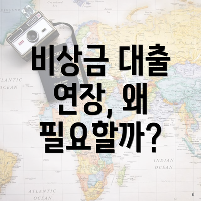 비상금 대출 연장, 왜 필요할까?