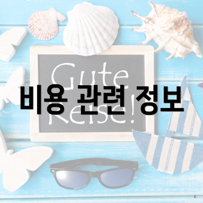 비용 관련 정보