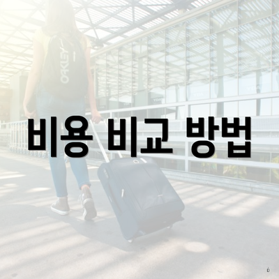 비용 비교 방법