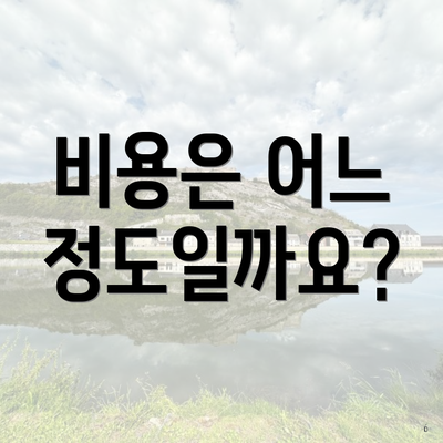 비용은 어느 정도일까요?