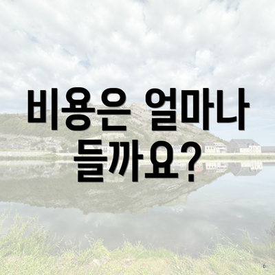 비용은 얼마나 들까요?