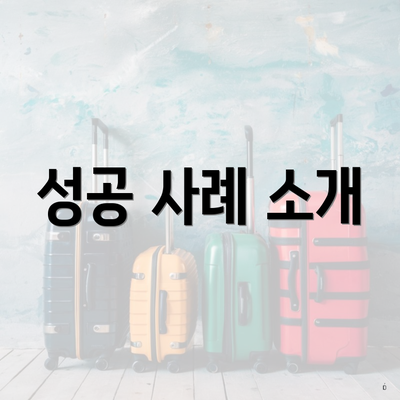 성공 사례 소개