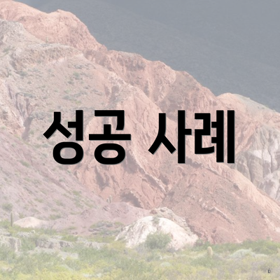 성공 사례