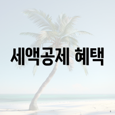 세액공제 혜택