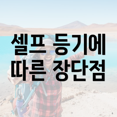 셀프 등기에 따른 장단점