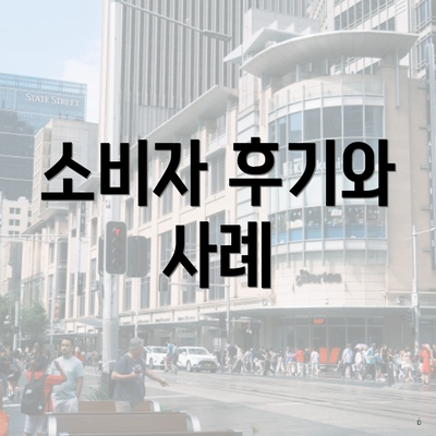 소비자 후기와 사례