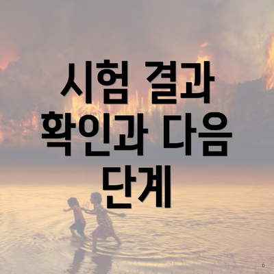 시험 결과 확인과 다음 단계