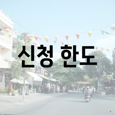 신청 한도