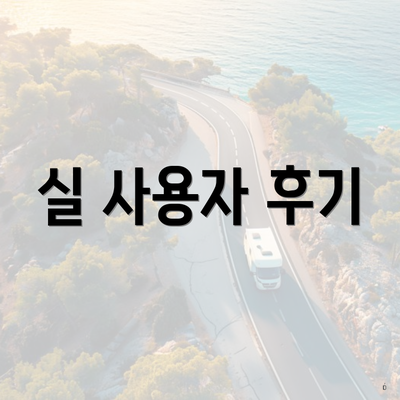 실 사용자 후기
