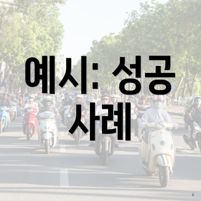 예시: 성공 사례