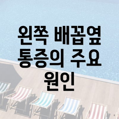 왼쪽 배꼽옆 통증의 주요 원인