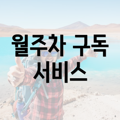 월주차 구독 서비스