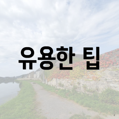 유용한 팁