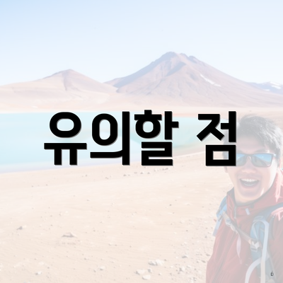 유의할 점