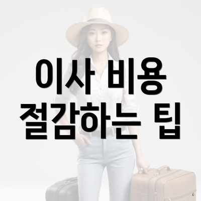 이사 비용 절감하는 팁
