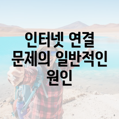 인터넷 연결 문제의 일반적인 원인