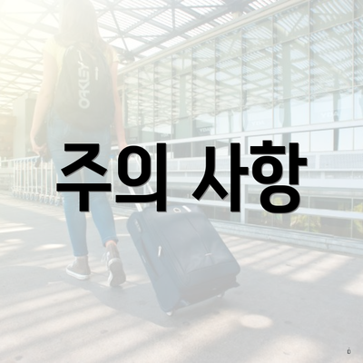 주의 사항