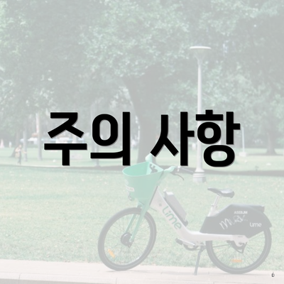 주의 사항