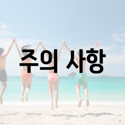 주의 사항