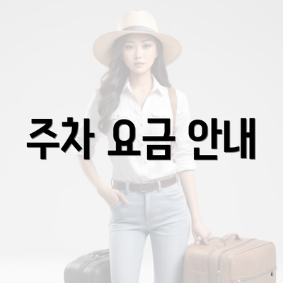 주차 요금 안내