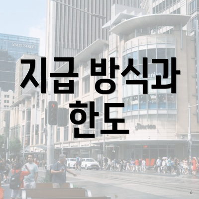 지급 방식과 한도