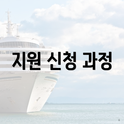 지원 신청 과정
