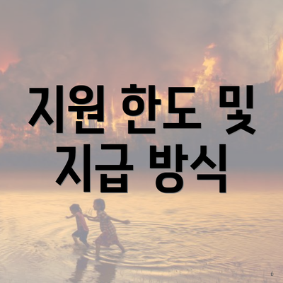 지원 한도 및 지급 방식