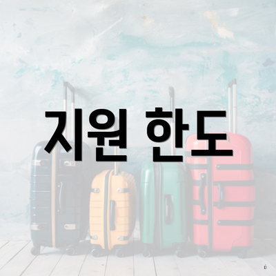 지원 한도